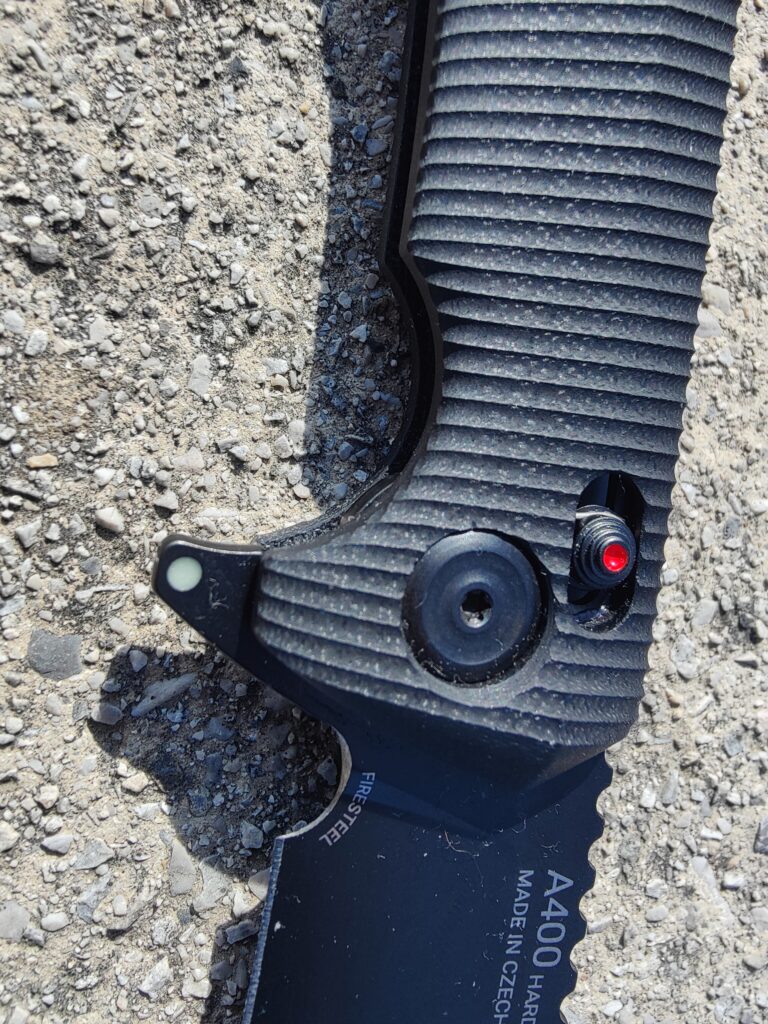 Release button of the A-Lock on the A400