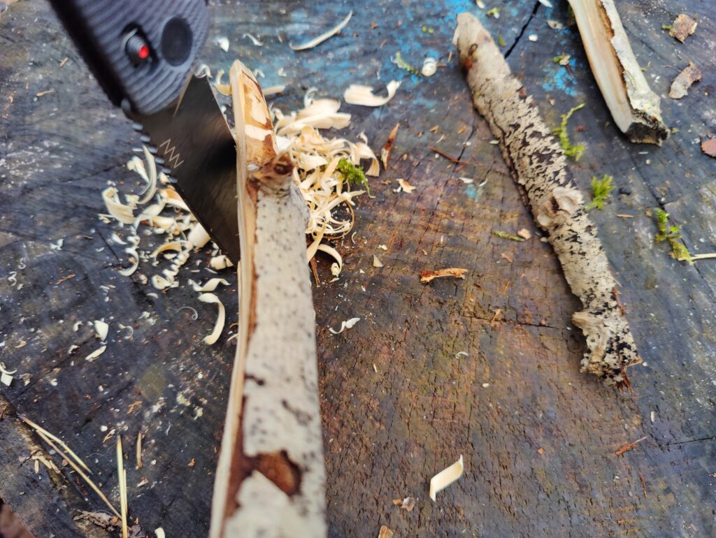Wood shavings with an ANV A400 BB