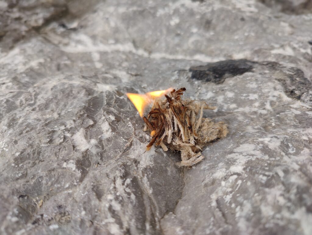 Origin Outdoors fatrope ignites easily