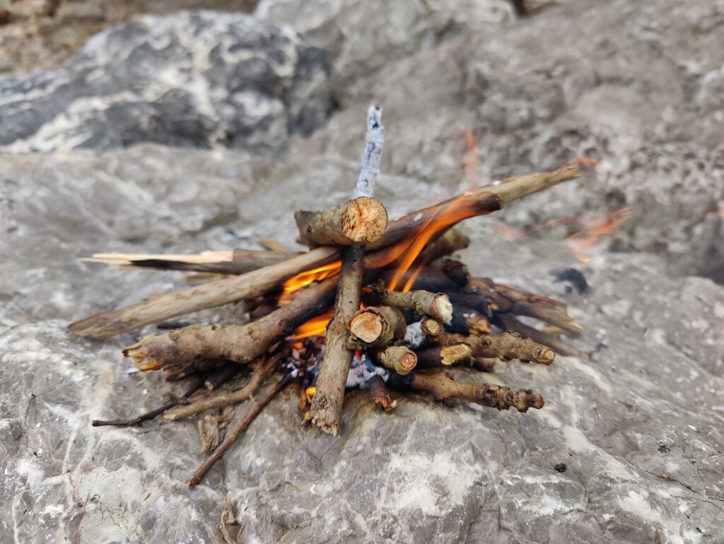 From here you can grow your fire